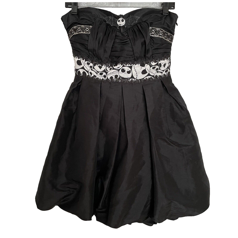 Nightmare Before Christmas Upcycled Black Dress Oogie Boogie Halloween Sz Small
